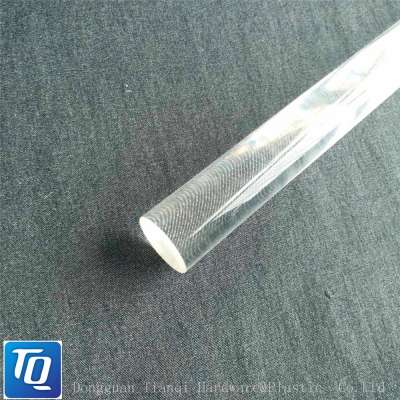 Tianqi extruded plastic Acrylic led lighting parts inner color Solid round clear PMMA bar